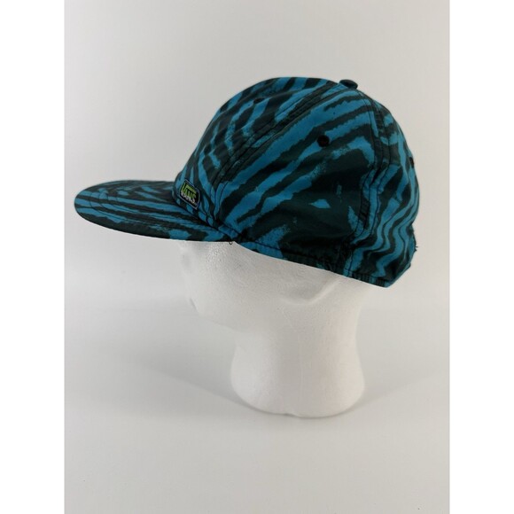 VANS OFF THE WALL Hat Cap Adult Teal Blue Zebra Print Snapback - Picture 3 of 9